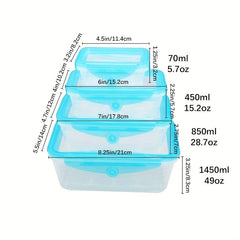 6pcs BPA Silicon Food Containers with Leak Proof Lids
