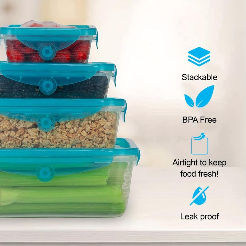 6pcs BPA Silicon Food Containers with Leak Proof Lids