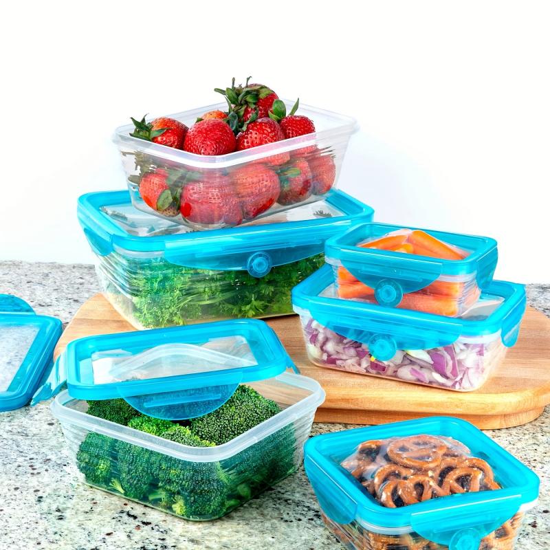 6pcs BPA Silicon Food Containers with Leak Proof Lids