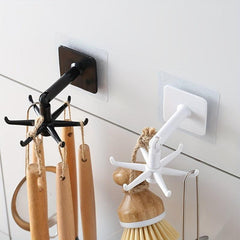 Creative 6 Hook Rotatable Hanger for Handbags, Clothes, Kitchen Utensils