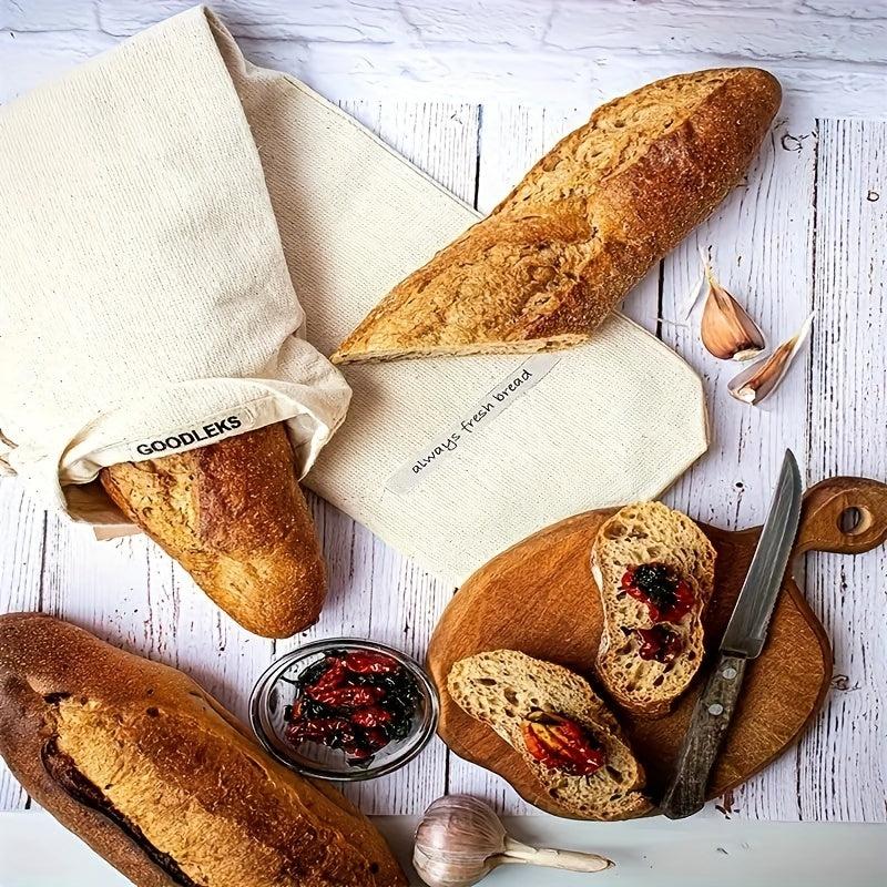 Linen Bread Bag Reusable Drawstring Homemade Craftsman Storage Bag