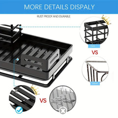 Sink Organizer with Removable Drain Pan Keep Your Sink Clean
