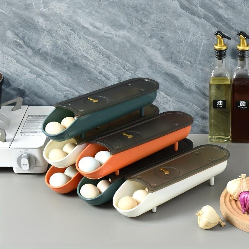 Stackable Egg Dispenser and Storage Box for Refrigerator