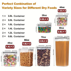 BPA Airtight Food Storage Container with Lid, 24 Labels, Marker, Dishwasher Safe