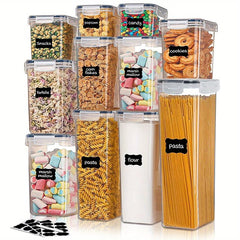BPA Airtight Food Storage Container with Lid, 24 Labels, Marker, Dishwasher Safe
