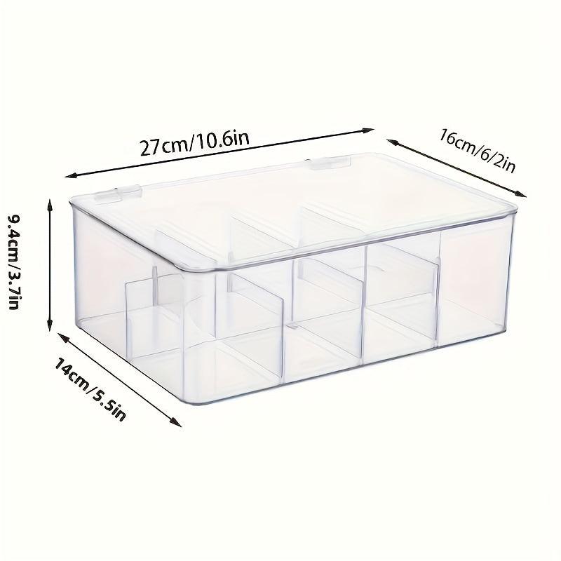 Clear Acrylic Tea Bag Organizer with Lid - Tea Storage Box - Plastic Tea Holder