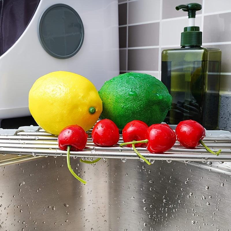 Collapsible Sink Corner Drain Rack Kitchen Drainer Caddy