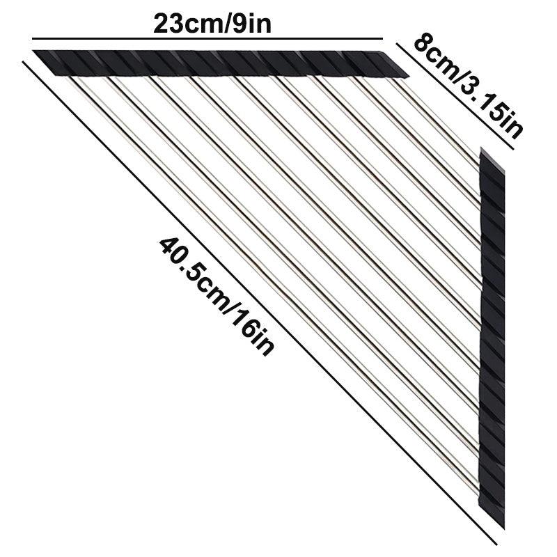 Collapsible Sink Corner Drain Rack Kitchen Drainer Caddy