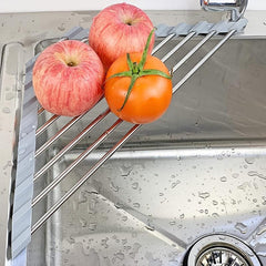 Collapsible Sink Corner Drain Rack Kitchen Drainer Caddy