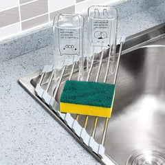 Collapsible Sink Corner Drain Rack Kitchen Drainer Caddy