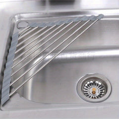 Collapsible Sink Corner Drain Rack Kitchen Drainer Caddy