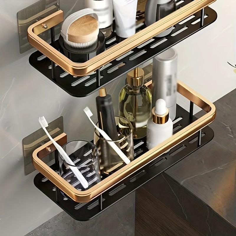 Wall Hanging Basket Single Layer Kitchen Shelf Rustproof Basket Spice Organizer