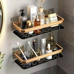 Wall Hanging Basket Single Layer Kitchen Shelf Rustproof Basket Spice Organizer