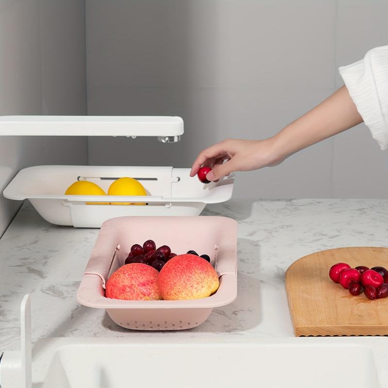 Adjustable Sink Colander for Washing Fruits & Vegetables