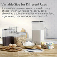 12pcs Airtight Food Storage Containers BPA Free Dry Food Canisters