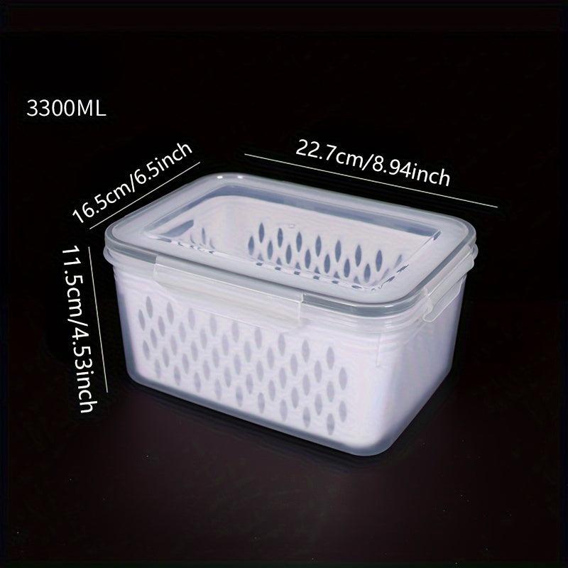 3pcs Fruit Storage Containers For Fridge with Colanders