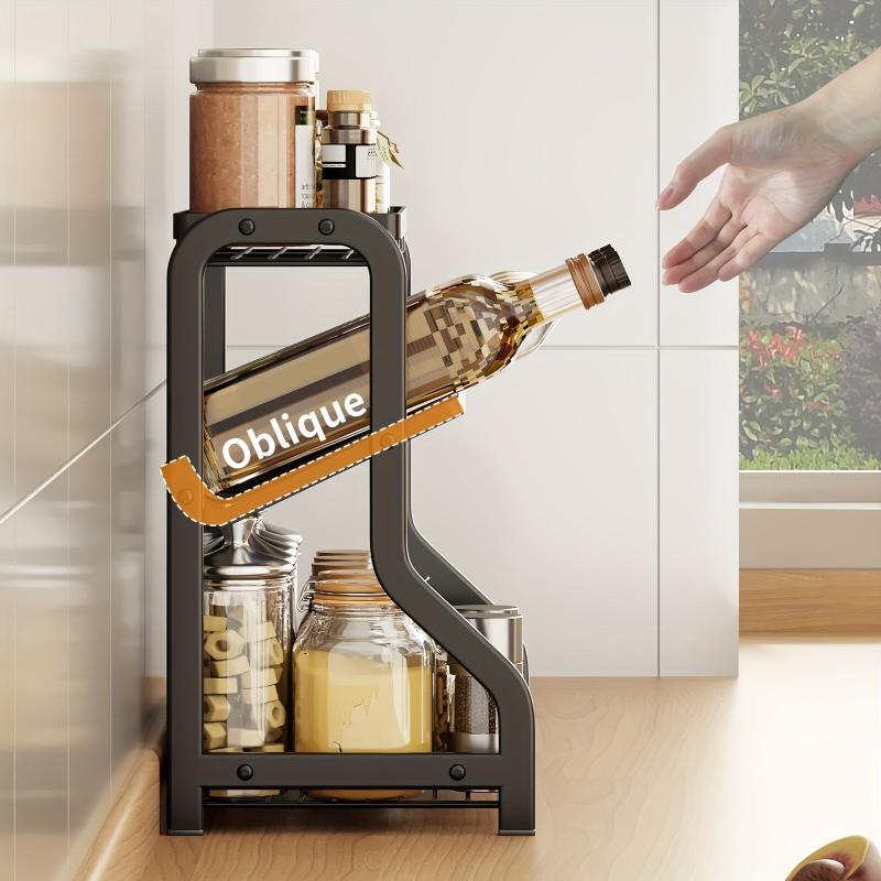 3 Tier Kitchen Rack Organizer Counter Storage Shelf Seasoning Organizer
