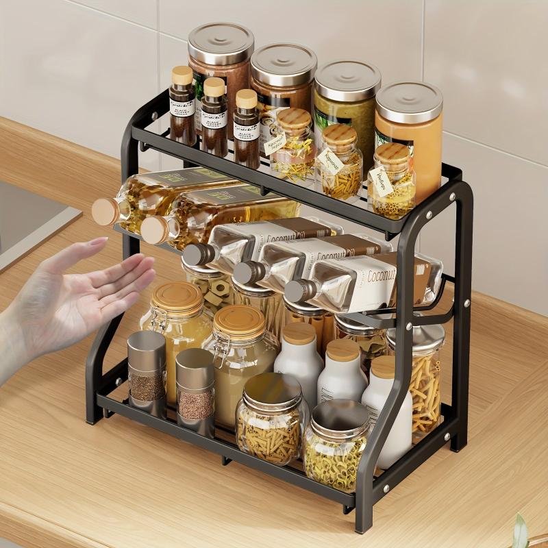 3 Tier Kitchen Rack Organizer Counter Storage Shelf Seasoning Organizer