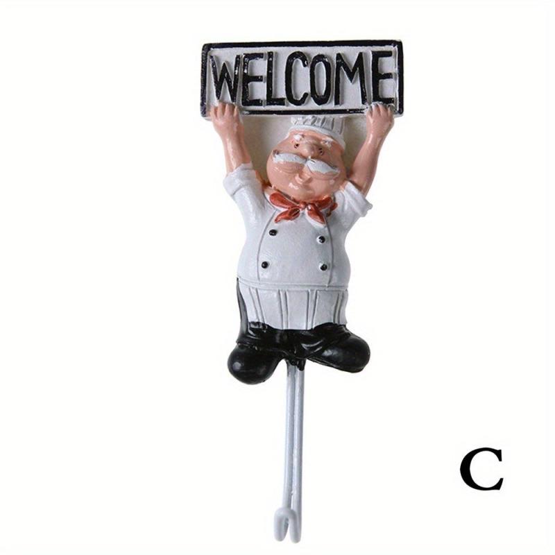 Cartoon Chef Hook for Kitchen and Bathroom Storage