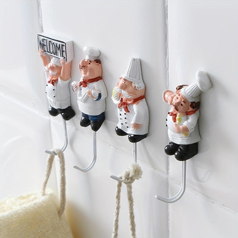 Cartoon Chef Hook for Kitchen and Bathroom Storage