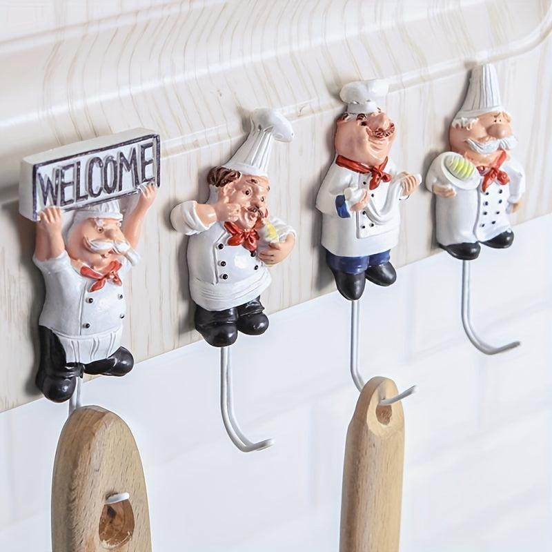 Cartoon Chef Hook for Kitchen and Bathroom Storage