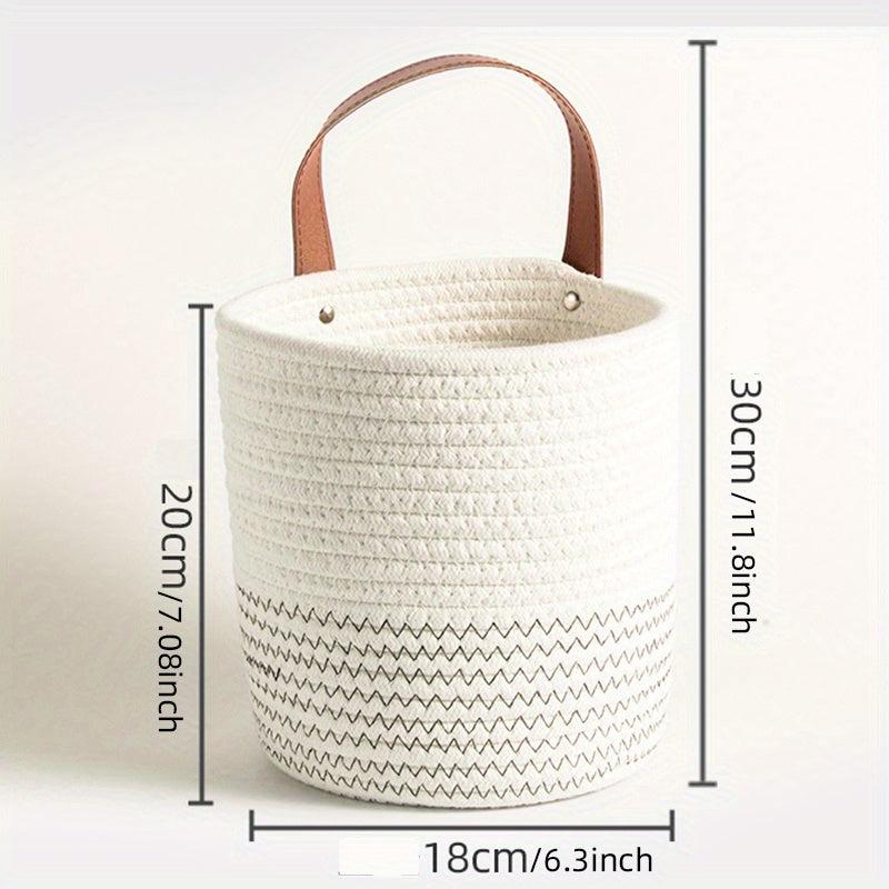 Kitchen Hanging Basket Cotton Thread Woven Storage Basket