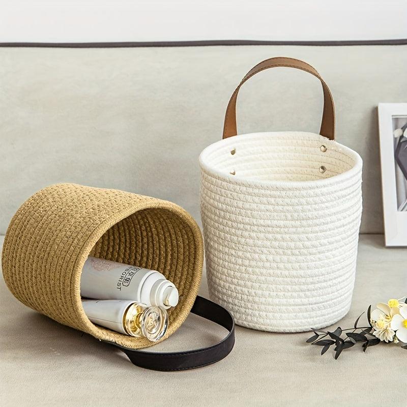 Kitchen Hanging Basket Cotton Thread Woven Storage Basket