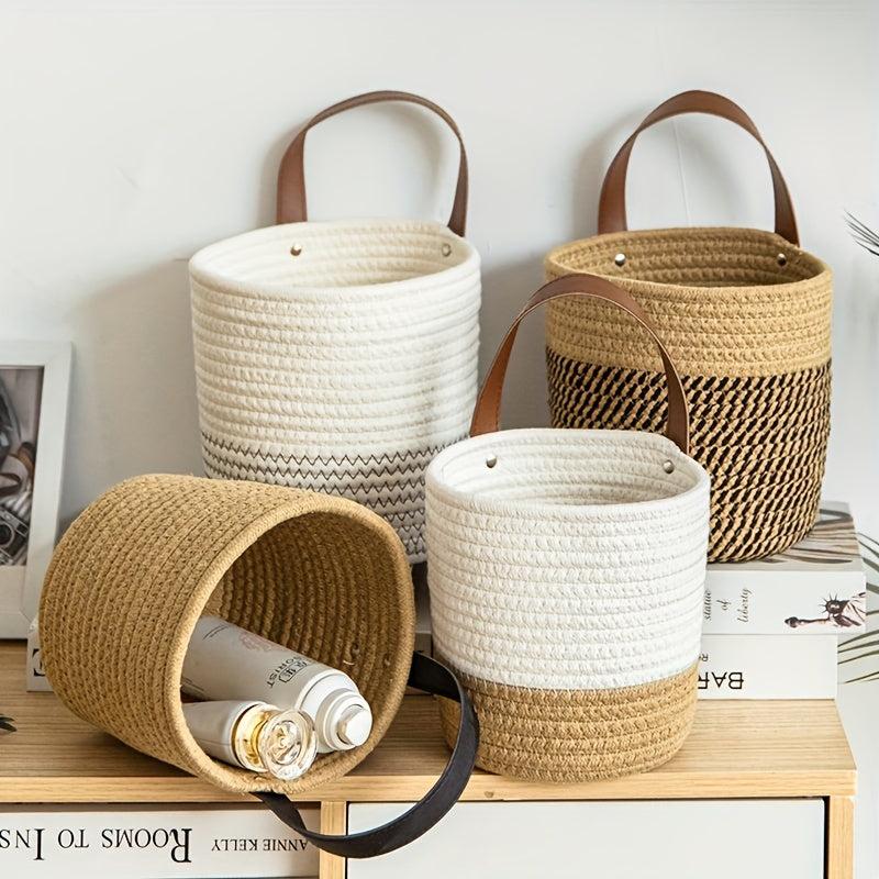 Kitchen Hanging Basket Cotton Thread Woven Storage Basket