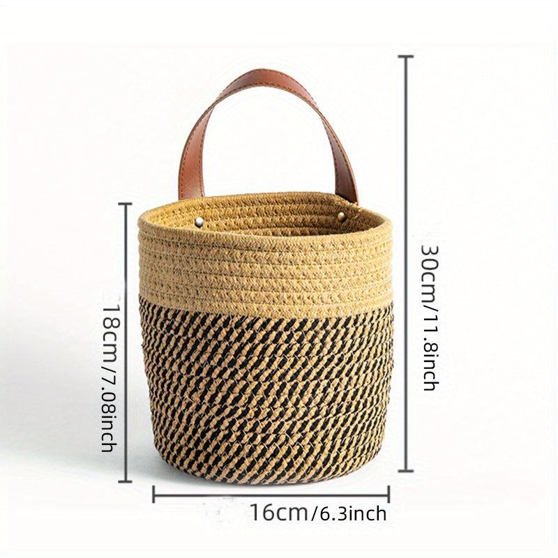 Kitchen Hanging Basket Cotton Thread Woven Storage Basket