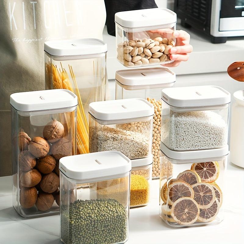 1pc Stackable Airtight Food Storage Jars for Grains Tea Rice Flour Sugar Candy