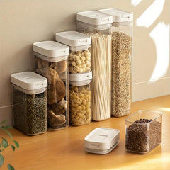 1pc Stackable Airtight Food Storage Jars for Grains Tea Rice Flour Sugar Candy