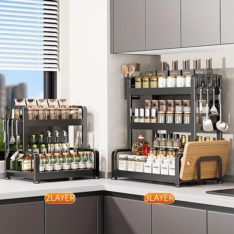 Kitchen Countertop Storage Rack for Chopsticks, Spoons, and Seasoning Jars