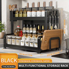 Kitchen Countertop Storage Rack for Chopsticks, Spoons, and Seasoning Jars