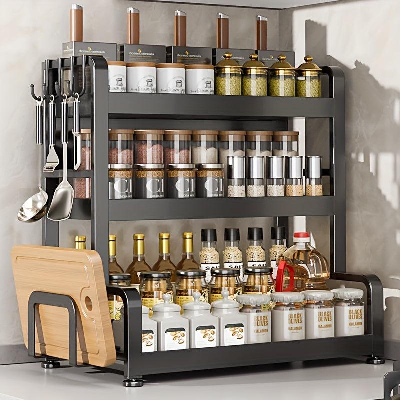 Kitchen Countertop Storage Rack for Chopsticks, Spoons, and Seasoning Jars
