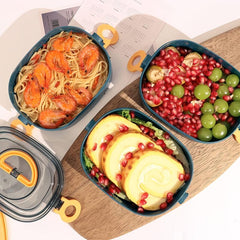 3 Tier Bento Lunch Box 2000ml Sealed Leak Proof Microwave Safe Portable Food Con