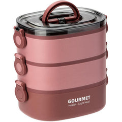 3 Tier Bento Lunch Box 2000ml Sealed Leak Proof Microwave Safe Portable Food Con