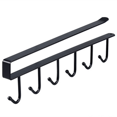 2pcs Under Shelf Mug Hooks for Flat Buttons Cabinet Kitchen