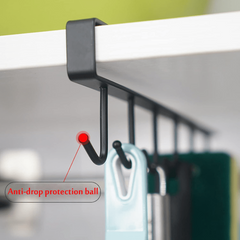 2pcs Under Shelf Mug Hooks for Flat Buttons Cabinet Kitchen