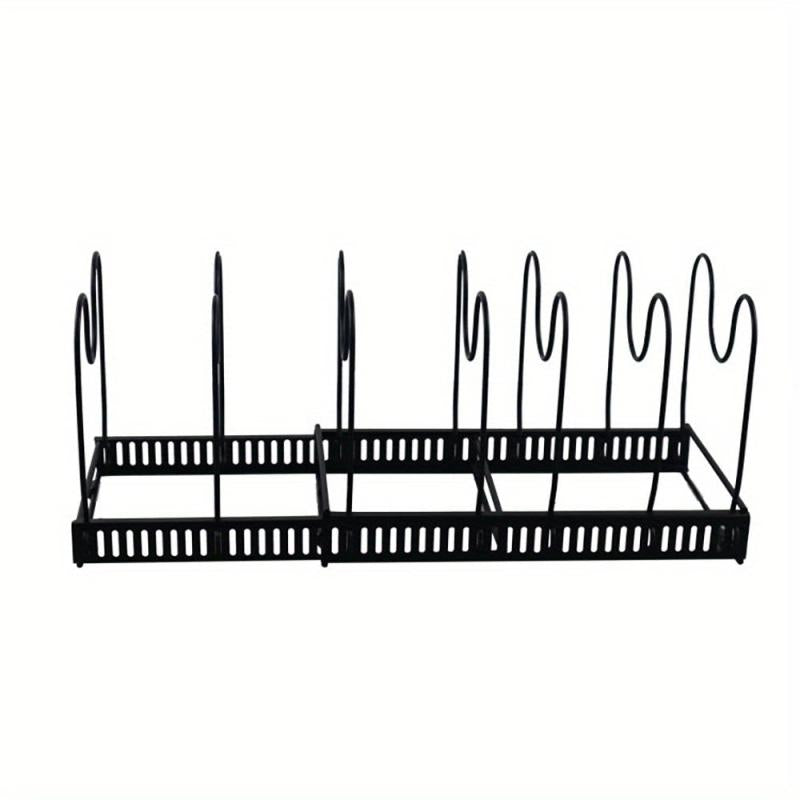 Iron Storage Rack Foldable Pot Cover Bowl Dish Holder for Kitchen
