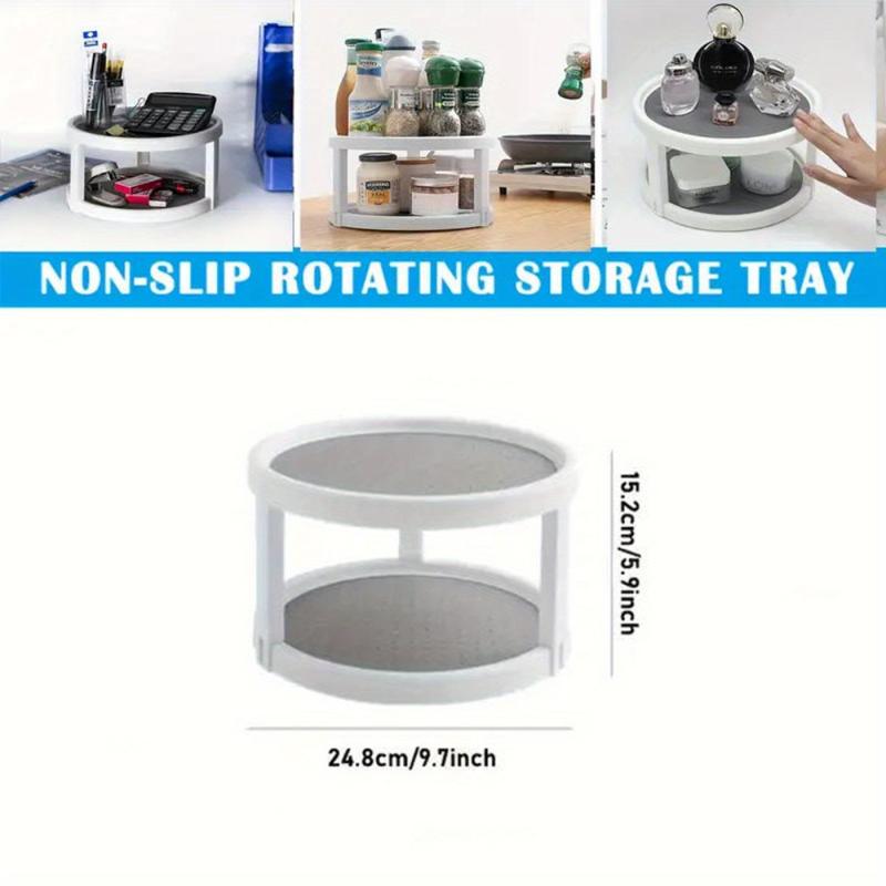 360 Rotatable Spice Rack Lazy Susan for Kitchen Supplies Cosmetics Jewelry