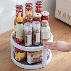 360 Rotatable Spice Rack Lazy Susan for Kitchen Supplies Cosmetics Jewelry