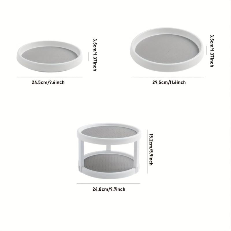 360 Rotatable Spice Rack Lazy Susan for Kitchen Supplies Cosmetics Jewelry