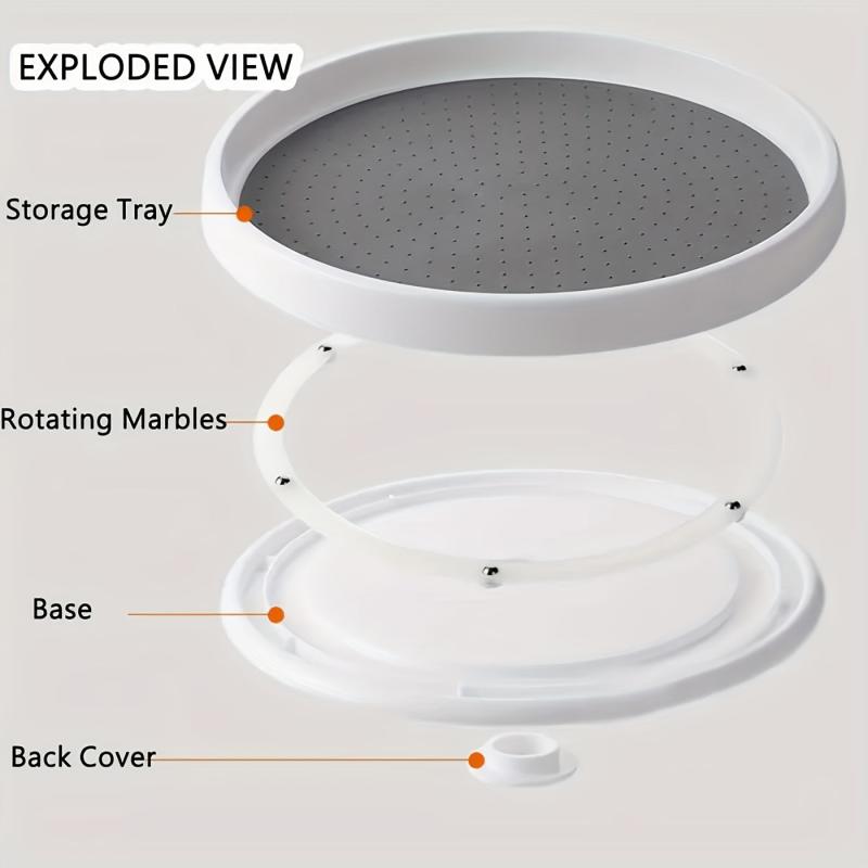 360 Rotatable Spice Rack Lazy Susan for Kitchen Supplies Cosmetics Jewelry