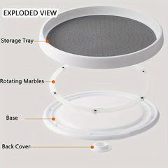 360 Rotatable Spice Rack Lazy Susan for Kitchen Supplies Cosmetics Jewelry