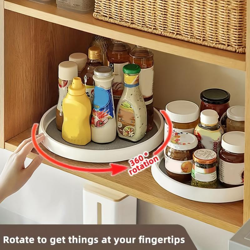360 Rotatable Spice Rack Lazy Susan for Kitchen Supplies Cosmetics Jewelry