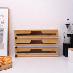 Bamboo Drawer Organizer Storage Box for Kitchen