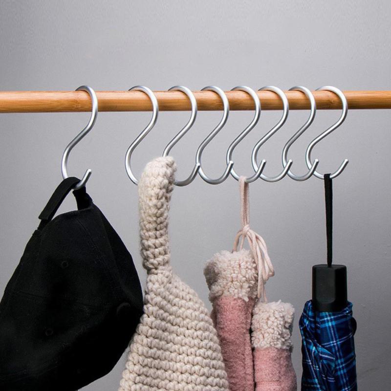10 pcs S Shaped Hooks for Hanging Plants Clothes Pots Cups Bags Towels