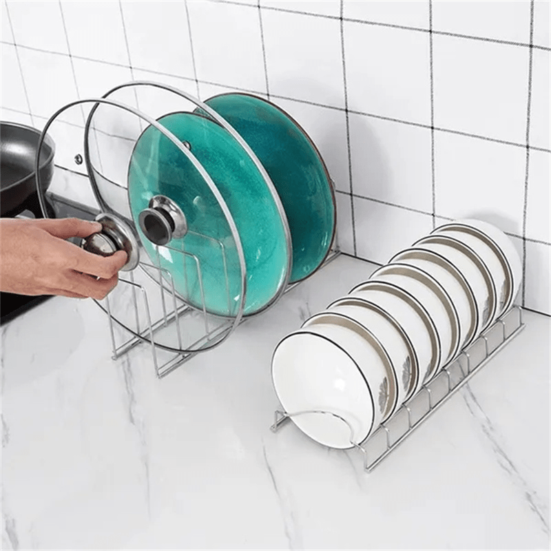 Stainless Steel Dish Drainer & Bowl Rack Kitchen Organizer
