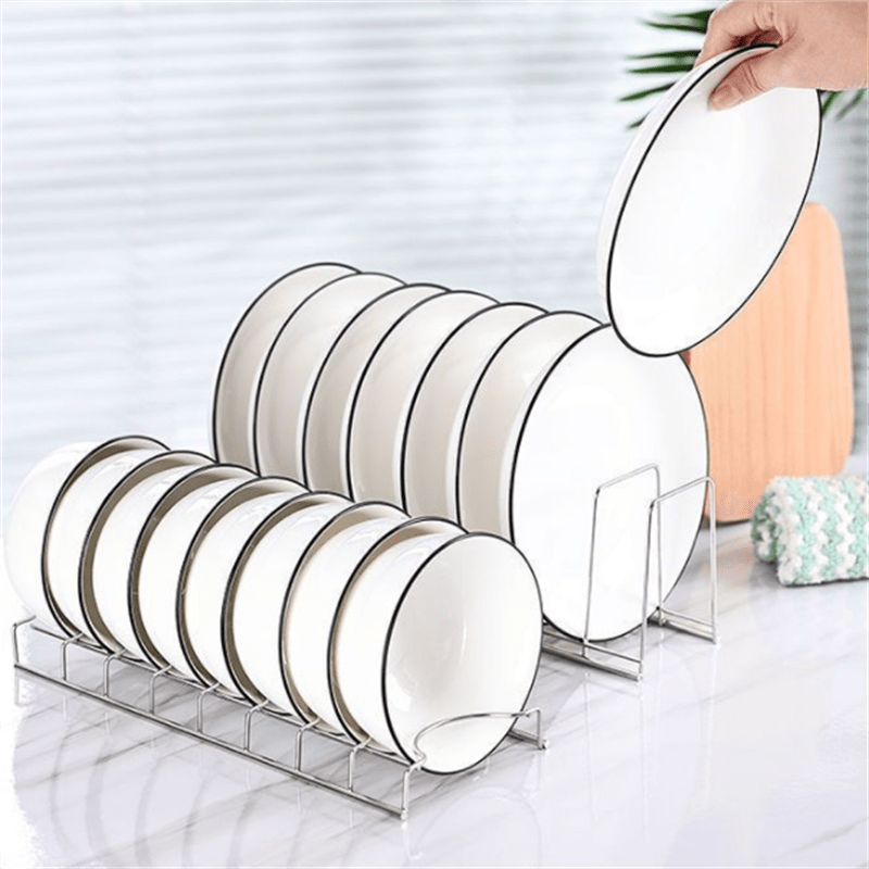 Stainless Steel Dish Drainer & Bowl Rack Kitchen Organizer
