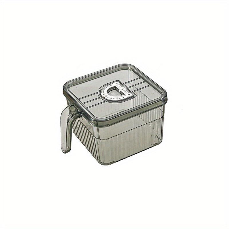 4pcs Refrigerator Fresh-keeping Box Organizer Bins with Lids and Handles